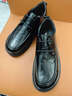 老爺車(chē)（WECKER）男士皮鞋秋季新款厚底大頭皮鞋男真皮商務(wù)正裝系帶韓版增高男鞋 LYC85012黑色【系帶】 41 曬單實(shí)拍圖