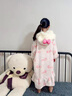 G.DUCKKIDS小黃鴨童裝女童睡衣珊瑚絨保暖兒童睡袍秋冬季中大童睡裙洋氣冬裝 小兔款粉色 140碼建議130-140cm8-9歲 曬單實(shí)拍圖