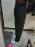 伊芙麗（eifini）蔣欣代言百搭舒適針織面料松緊腰直筒長(cháng)褲冬季新款休閑褲衛褲 黑色 厚絨款 XL 曬單實(shí)拍圖