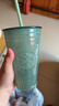 星巴克（Starbucks）杯子玻璃杯仙霧綠玻璃吸管杯473ml咖啡水杯大容量男女士送禮禮物 曬單實(shí)拍圖