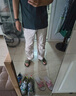 Homlean美式機(jī)能休閑褲男秋季戶外傘兵沖鋒直筒工裝長(zhǎng)褲子an09象牙白XL 曬單實(shí)拍圖