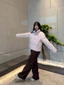 波司登（BOSIDENG）25年新款羽絨服男女情侶短款90絨立領(lǐng)冬季保暖時(shí)尚外套B250246360 未央粉1930 M 165/88A 體重約110-120斤 曬單實(shí)拍圖