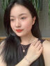 DR. DARLING輕奢貓眼四葉草999足銀項鏈女玫瑰金時(shí)尚吊墜生日禮物送女友老婆 貓眼四葉草項鏈 曬單實(shí)拍圖
