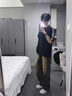 WASSUP HERMU官方復古牛仔褲男女春夏季美式寬松高街直筒水洗做舊男士休閑褲子 深藍色 XL （推薦145-160斤） 曬單實(shí)拍圖