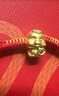 周六福呈祥蛇寶黃金轉(zhuǎn)運(yùn)珠紅繩生肖蛇本命年生日禮物A1713124 約0.49g 曬單實(shí)拍圖