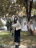 歐貝汐毛呢半身裙女秋冬季黑色2025新款直筒中長(zhǎng)裙小個(gè)子包臀裙顯瘦半裙 黑色 M 曬單實(shí)拍圖