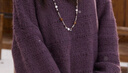 謎秀新品紫色針織衫+帽子套裝女2025年冬慵懶風(fēng)復古加厚毛衣 紫色  毛衣 均碼 曬單實(shí)拍圖