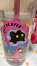 炊大皇水杯吸管杯高顏值tritan女生黑貓樂(lè )隊聯(lián)名水杯660ml（DJ喵） 曬單實(shí)拍圖