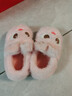 智宙兒童棉拖鞋6-12歲包跟男女秋冬季室內家居3-6歲親子防滑保暖棉鞋 粉色小兔【加厚保暖】 26/27碼(內長(cháng)16CM適合腳長(cháng)15CM) 曬單實(shí)拍圖