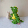 G.DUCKKIDS童裝兒童睡衣男童連體珊瑚絨恐龍睡袋寶寶秋冬加厚家居服小童冬季 淺綠色 120 建議110-120cm6-7歲cm 曬單實(shí)拍圖