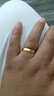 中國黃金（CHINA GOLD）黃金戒指男女款足金古法寬面戒指素圈指環(huán)情人節禮物生日送男女友 足金戒指【17號】 約1.4g（寬版） 曬單實(shí)拍圖