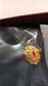 中國黃金（CHINA GOLD）福字金鎖嬰兒長(cháng)命鎖黃金寶寶金飾足金平安鎖新生兒童滿(mǎn)月周歲禮物 金鎖【約1.0-1.15g】配紅繩 曬單實(shí)拍圖