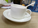 陶相惠 陶瓷咖啡杯碟 歐式咖啡具套裝 一杯一碟一勺純白骨瓷咖啡杯 曬單實(shí)拍圖
