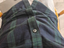 與狼共舞【純棉】襯衫男春秋款通勤休閑格子男士長(cháng)袖襯衫 202墨綠 175  曬單實(shí)拍圖