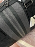 斯維森之星真皮手提旅行包男士大容量健身包商務(wù)出差行李包編織斜挎包登機包 s3082#黑色編織牛皮 曬單實(shí)拍圖