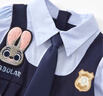 可英 GOWINBABY女童學(xué)院風(fēng)連衣裙2025秋季朱迪兔子警官衣服兒童jk套裝裙夏季裙子 藍色秋季套裝（加領(lǐng)帶） 100 （適合身高90cm-100cm） 曬單實(shí)拍圖