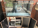 森森（SUNSUN）大型魚(yú)缸底過(guò)濾水族箱客廳家用落地玻璃生態(tài)金魚(yú)缸 【實(shí)時(shí)溫顯+燈控】經(jīng)典黑 1.2米長(cháng)35cm寬 曬單實(shí)拍圖