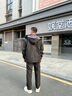 羅蒙加絨套裝男秋冬季新款加厚保暖休閑運動(dòng)服男士寬松大碼連帽兩件套 2233黑色連帽 2XL 適合130-145斤 曬單實(shí)拍圖