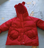 鴨鴨兒童羽絨服小女孩女童女寶加絨加厚可愛(ài)洋氣童裝外套 珊瑚紅 100 曬單實(shí)拍圖