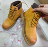 駱駝（CAMEL）【王俊凱同款】馬丁靴男鞋秋冬2025新款大黃靴女戶(hù)外工裝登山靴子 G13W379132 金黃色 43 曬單實(shí)拍圖
