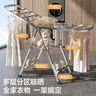 美麗雅落地晾衣架小型折疊陽(yáng)臺室內戶(hù)外掛衣架不銹鋼嬰兒衣服曬被晾衣桿 曬單實(shí)拍圖