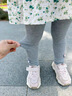 G.DUCKKIDS兒童打底褲女童春秋冬款中厚純棉寶寶小女孩薄絨加絨加厚外穿褲子 灰色【皇冠打底褲】 46 XXL(適合身高136-150 建 曬單實(shí)拍圖