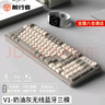 前行者V1藍牙無(wú)線(xiàn)鍵盤(pán)鼠標套裝機械手感靜音三模男女生辦公高顏值鍵鼠便攜電腦筆記本平板iPad手機通用 奶油灰-三模鍵盤(pán)【無(wú)線(xiàn)/藍牙/有線(xiàn)】 曬單實(shí)拍圖