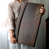 森煜 整塊烏檀木實(shí)木茶盤(pán)功夫茶具 家用茶臺排水式簡(jiǎn)約原木茶托盤(pán) 觀(guān)山60*32*4.5 曬單實(shí)拍圖