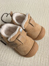 泰蘭尼斯童鞋冬季學(xué)步鞋加絨加厚保暖短靴防滑雪地靴子兒童棉鞋棕黃色22 曬單實(shí)拍圖