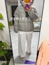 雅鹿「95鴨絨」泡芙短款羽絨服女款2025年冬新款連帽短款高蓬加厚外套 深灰色 「現(xiàn)貨閃發(fā)」 M 建議110-120斤 曬單實(shí)拍圖