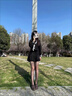 閃動(dòng)少女（SHANDONGSHAONV）jk制服水手服黑色三本日系學(xué)院風(fēng)套裝長(cháng)短袖襯衫百褶裙 白三本短袖+藏青短裙43cm+領(lǐng)結 L [建議100110斤] 曬單實(shí)拍圖