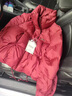妍莉芬（yanlifen）安哥拉紅羽絨棉服女短款棉襖2025年新款冬季小個(gè)子保暖棉衣外套 安可拉紅 M 105-115斤 曬單實(shí)拍圖