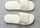 果洛菲拖鞋男居家用室內防滑洗澡浴室地板平底情侶拖鞋女 白色 38-39 曬單實(shí)拍圖