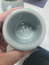 雅瓷汝窯陶瓷茶水分離杯家用帶蓋帶中漏辦公室泡茶杯同心杯 汝窯同心杯290ml1只 曬單實(shí)拍圖