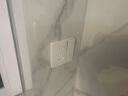 國際電工超薄鋼化玻璃開(kāi)關(guān)插座86型暗裝面板家用墻壁電源五孔網(wǎng)絡(luò )空調插座 二位電腦-白色【膚感玻璃】 曬單實(shí)拍圖