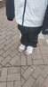 FitonTon褲子女秋冬降落傘工裝褲高腰闊腿褲顯瘦直筒抽繩休閑運動(dòng)褲女XL 曬單實(shí)拍圖