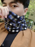 JEEP SPIRIT吉普圍脖男冬季騎行防風(fēng)脖套保暖圍巾百搭護頸椎兩用圍脖帽子防寒 黑白格 均碼 曬單實(shí)拍圖