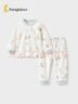 童泰（TONGTAI）寶寶秋衣套裝春秋純棉嬰兒衣服兒童內衣男女童家居服藍色100cm 曬單實(shí)拍圖