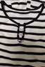 百圖betu女裝夏季新款T恤圓領(lǐng)華夫格條紋設計短袖上衣女2404T18 黑白條 M 曬單實(shí)拍圖