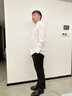 太子龍男士秋季襯衫工裝商務(wù)寸衫正裝翻領(lǐng)百搭休閑時(shí)尚長(cháng)袖襯衣 白色42 曬單實(shí)拍圖