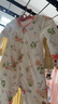婧麒嬰兒連體衣保暖秋冬夾棉冬季新生兒衣服寶寶150g加厚哈衣服 150g粉色花叢兔 73cm 曬單實(shí)拍圖