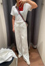UR2025秋季新款女裝簡(jiǎn)約日常通勤串珠裝飾休閑長(cháng)褲UYL850183 本白 27 曬單實(shí)拍圖