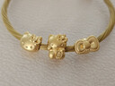 周生生HelloKitty黃金轉運珠三麗鷗足金mini版少女心組合單顆 蝴蝶結92832C 曬單實(shí)拍圖