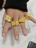 周生生素圈光身面活口泥鰍背黃金戒指 足金開(kāi)口戒情侶結婚對戒09141R 4.2克(含工費100元) 曬單實(shí)拍圖