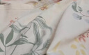 芬騰睡衣女純棉長(cháng)袖新款舒適蕾絲V領(lǐng)花卉女士家居服套裝 米色 L 曬單實(shí)拍圖