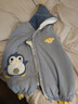 棉小果嬰兒披風(fēng)斗篷秋冬外出男童女童兒童擋風(fēng)防風(fēng)抱被寶寶加厚冬季外套 小企鵝【建議溫度-5~15°C】 100 cm【適合0-6歲】 曬單實(shí)拍圖