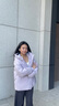 波司登（BOSIDENG）25新款羽絨服女短款寬松休閑通勤連帽冬季舒適保暖外套B250245202 風(fēng)鈴淡紫6453 M 165/88A 體重約110-120斤 曬單實(shí)拍圖