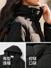 森馬（Semir）輕松羽絨|羽絨服女寬松連帽面包服時(shí)尚冬防潑水防風(fēng)外套百搭 黑色（灰鴨絨）90001 M 曬單實(shí)拍圖
