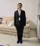 特洛曼黑色西裝套裝女職業(yè)裝正裝面試正裝大學(xué)生工作服西服外套兩件套 曬單實(shí)拍圖