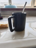 炊大皇馬克杯陶瓷杯茶杯經(jīng)典黑白泡茶杯咖啡杯早餐杯果汁水杯 黑色420ml 曬單實(shí)拍圖